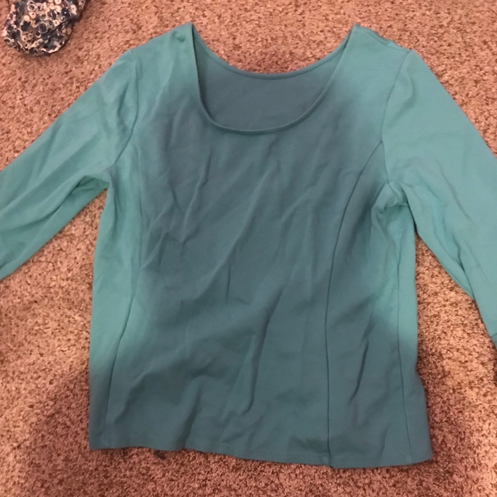 Blue Talbots Shirt- Long Sleeve